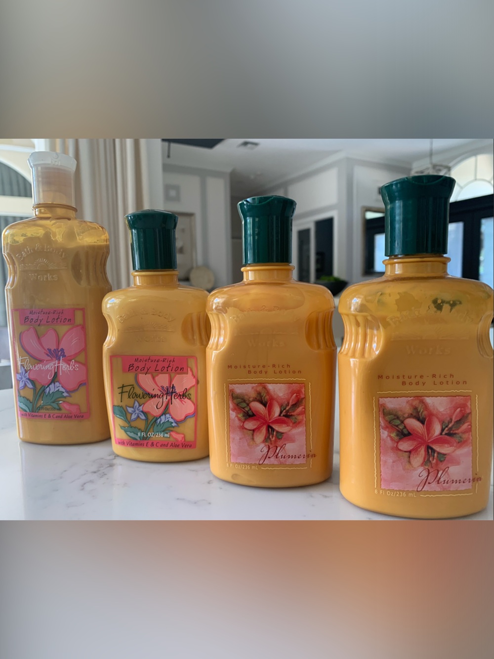 Flowering Herbs Body Lotion and Plumeria Body Lotion by Bath and Body Works Rare